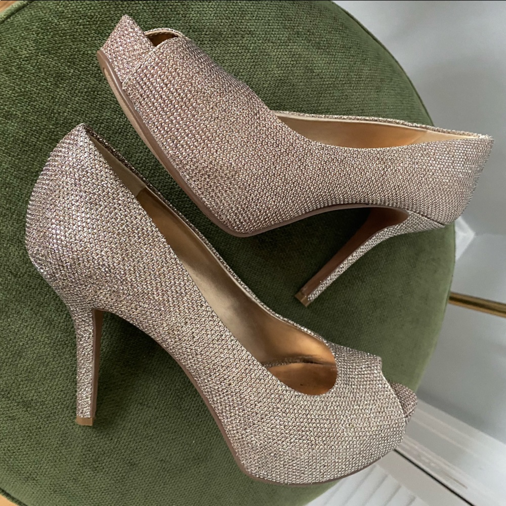 Nine West Sparkle Platform Heels Size 6